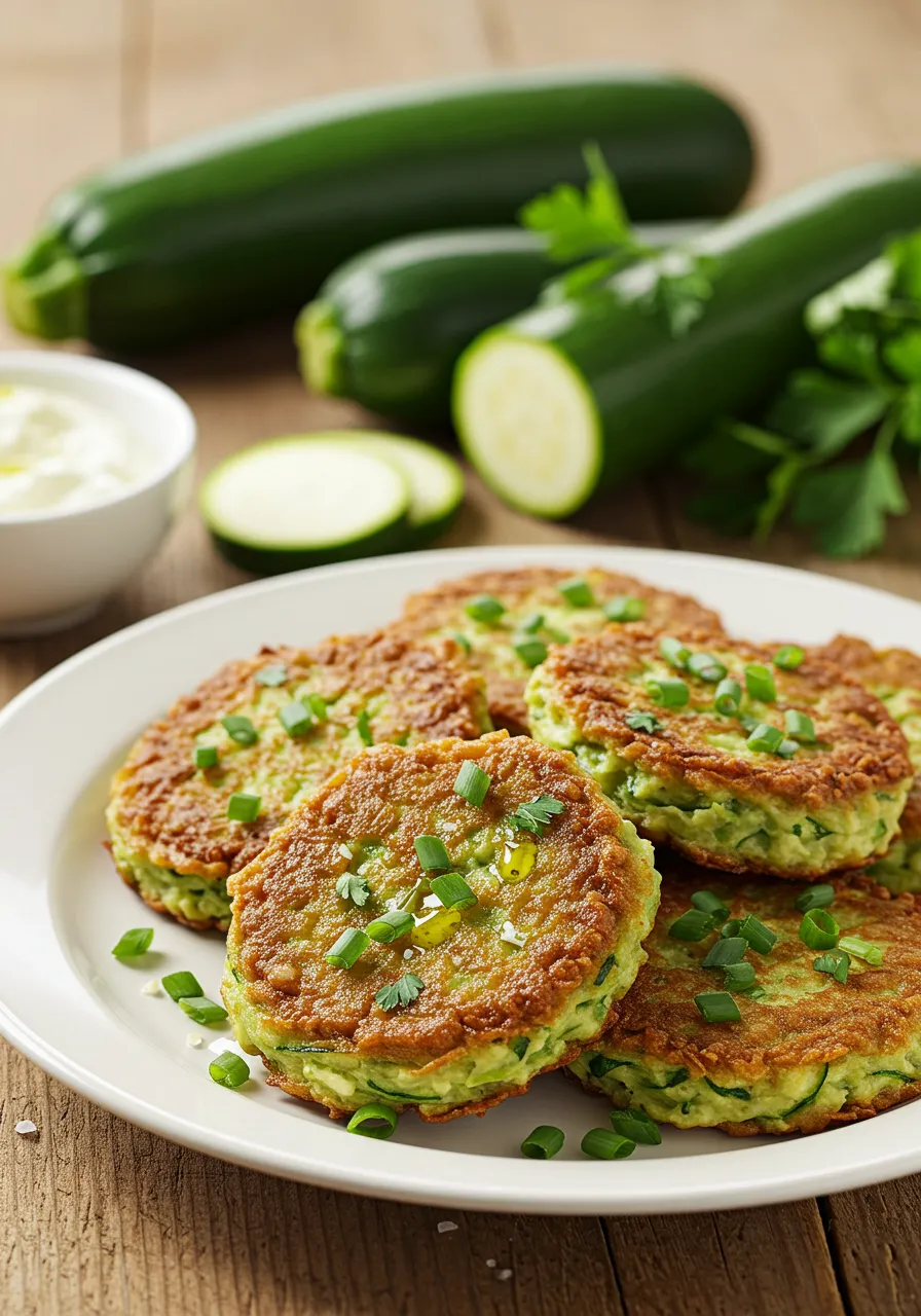 Crispy Zucchini Fritters - tertiary view